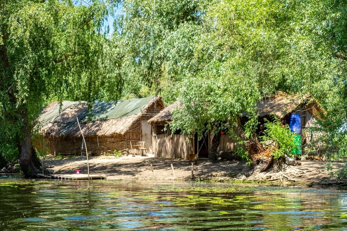 Traditional fisherman huts in the Danube Delta