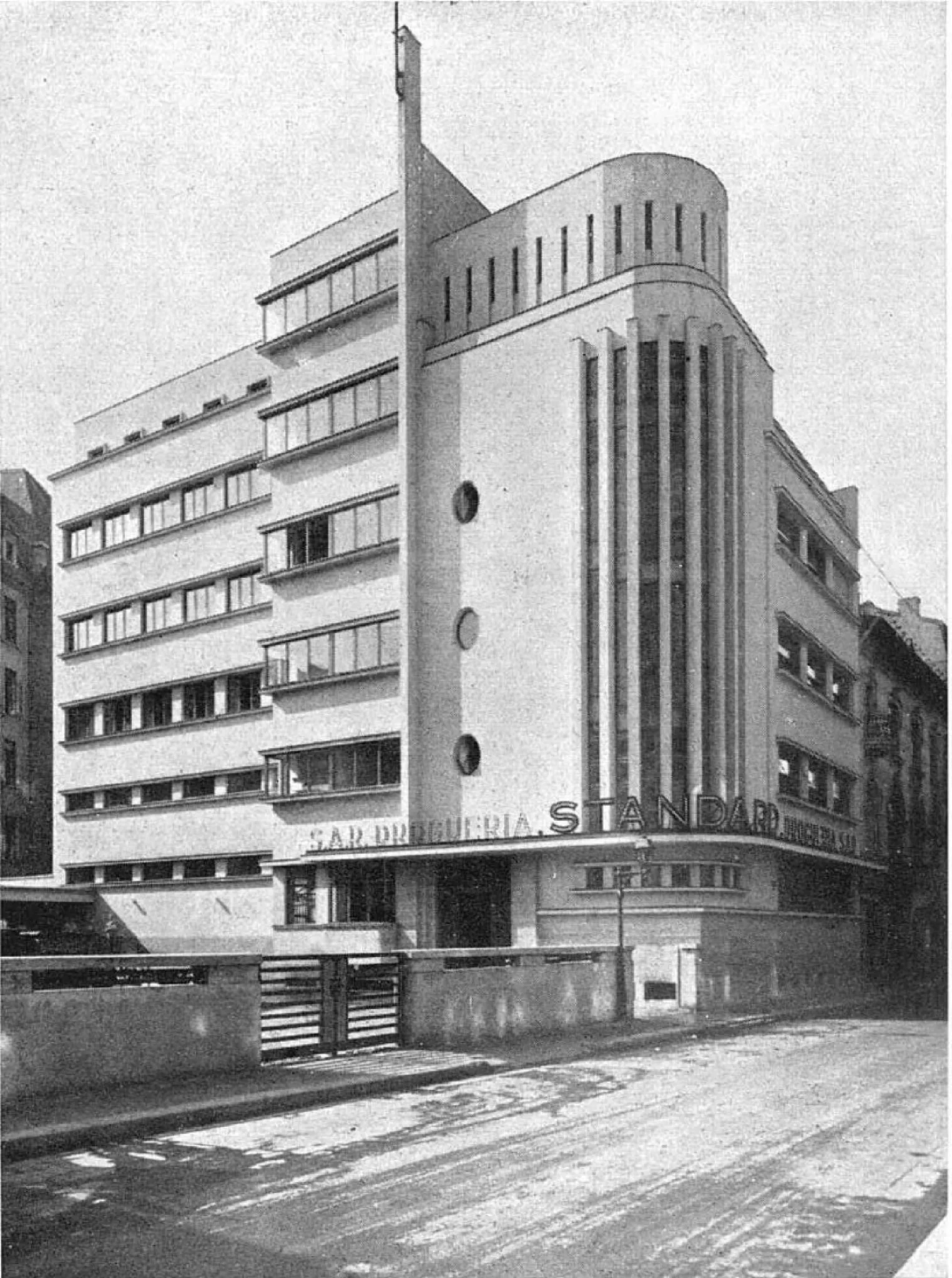 The Karmitz Building, Strada George Vraca 8, Bucharest, Marcel Maller 1934, in a 1930s period photograph